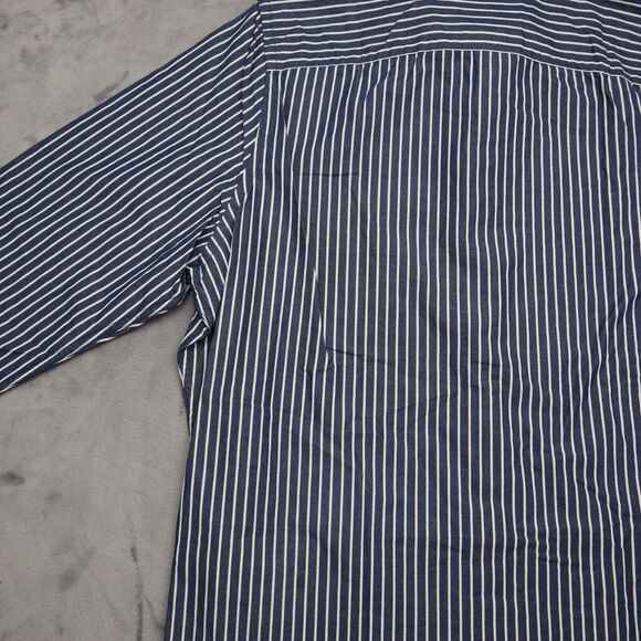 Hollister Shirt Mens Large Blue Striped Button Up Long Sleeve Casual Preppy - Picture 15 of 16